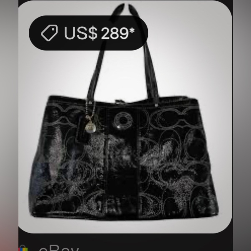 Vintage Y2K style Coach Black Signature Shoulder Bag ❌70%OFF SALE❌ - Picture 3 of 17